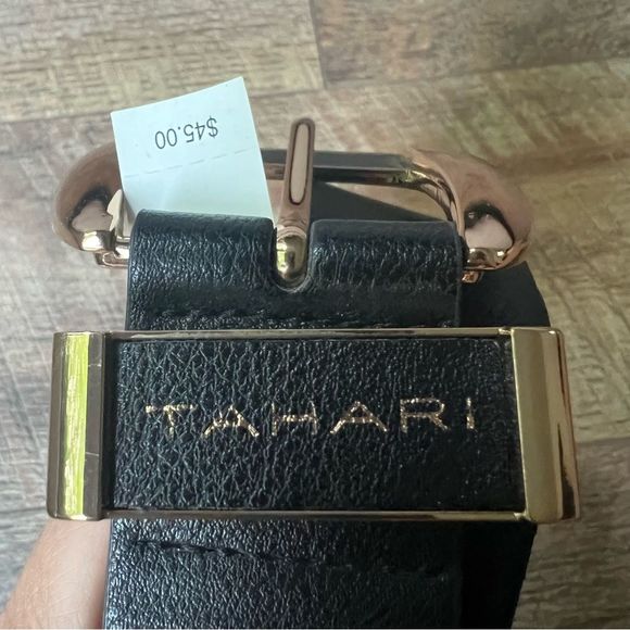 Tahari Material Girl Belt-black with gold NWT🏷 - Picture 8 of 11